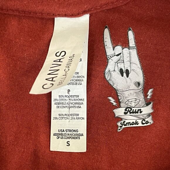 Beetlejuice Shirt Womens Small Rust Strange and Unusual Short Sleeve Movie Quote - Picture 4 of 10